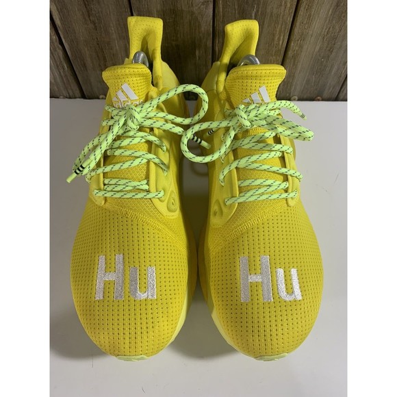 ADIDAS PHARRELL X ADIDAS SOLARHU GLIDE MEN SIZE 10.5 NEW BRIGHT YELLOW - Picture 2 of 10